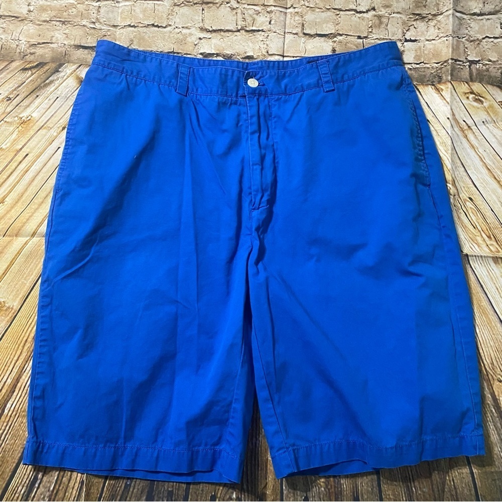 Vineyard Vines Blue Cotton Twill Flat Front Chino Shorts